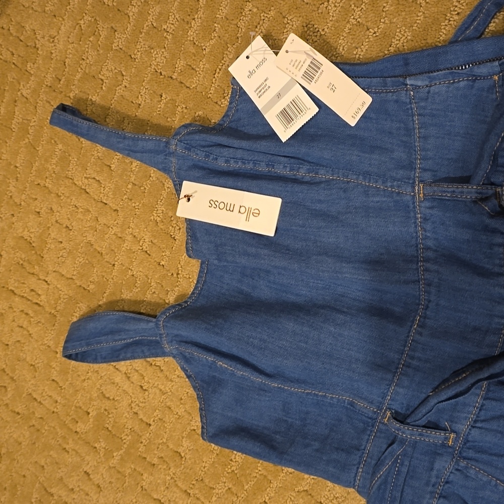 Ella Moss Denim Jumpsuit Sz 27 - Picture 8 of 13